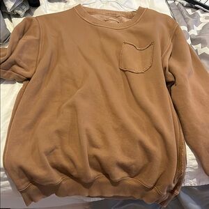 Oversized Brown Sweater with Pocket